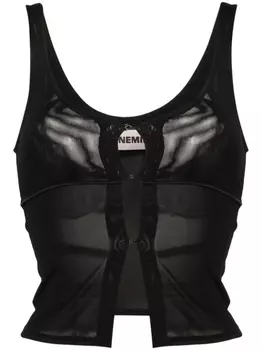 Сетчатый топ Wonder Kerne.Milk, черный