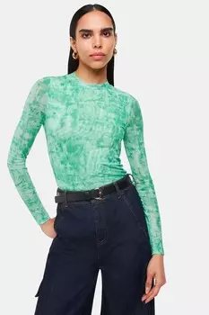 Сетчатый трикотаж с тиснением Whistles, зеленый