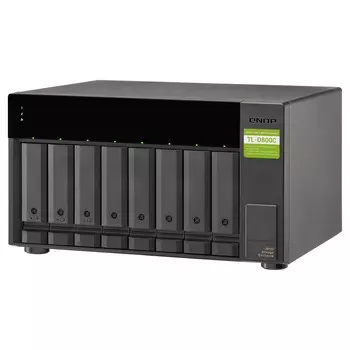 Сетевое хранилище QNAP TL-D800C, 8 отсеков, без дисков, черный