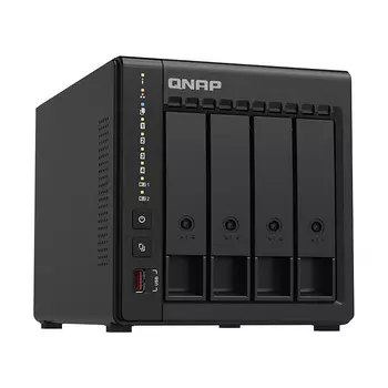 Сетевое хранилище QNAP TS-466C, 4 отсека, 8 ГБ, 2 диска на 4Тб, черный
