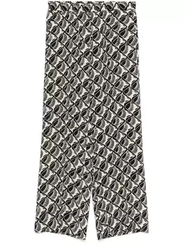 Seventy брюки с графичным принтом, черный