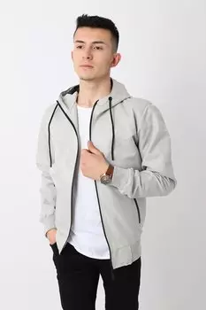 Сезонная рубашка BL 1525 с эластичной резинкой на талии и рукавах. Stilkombin, серый