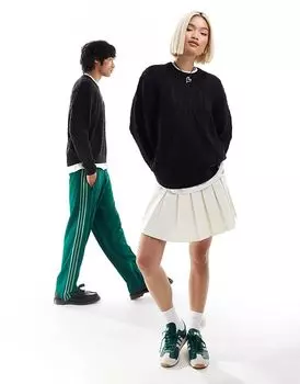 Сезонный вязаный джемпер с тональным логотипом черного цвета Dickies