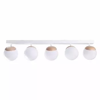 Sfera Потолочный светильник с деревянной полосой 5Xe14 Milagro, белый