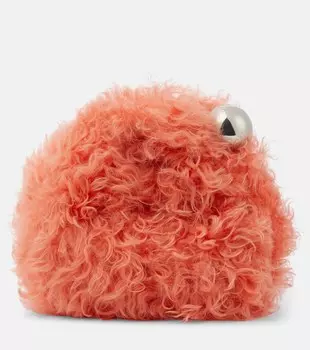 Сферический клатч из овчины Jil Sander, оранжевый