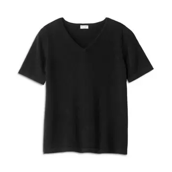 SFERRA Intimita Кашемировый топ с V-образным вырезом, черный