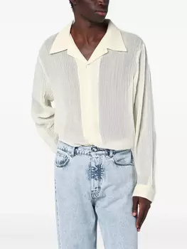 Sfr фактурная рубашка с длинными рукавами, белый
