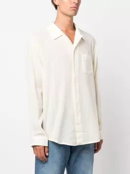 Sfr рубашка Leo с распашным воротником, нейтральный цвет