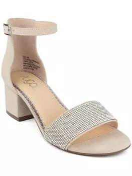 SGRNOELLE4 Женские туфли из искусственной замши на блочном каблуке Sugar, цвет nude micro c