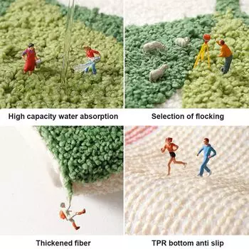 Шаблон для душа, нескользящий коврик для душа, коврик для ванной комнаты, кухни, напольный ковер, размер 40 x 60 см, (стиль: стиль 2;) JeiibrZui