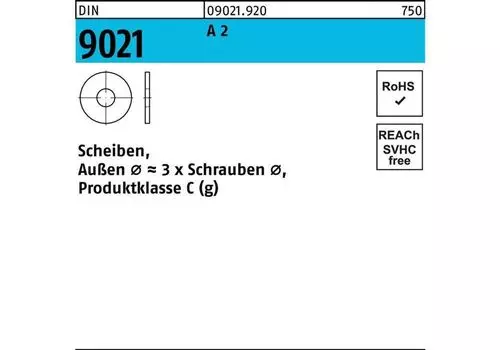 Шайба DIN 9021 22х60х4 А 2 Diverse