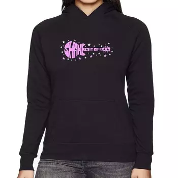 Shake it Off — женская толстовка с капюшоном Word Art LA Pop Art, черный