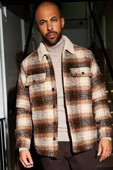 Шакет с подкладкой из борга Next, коричневый