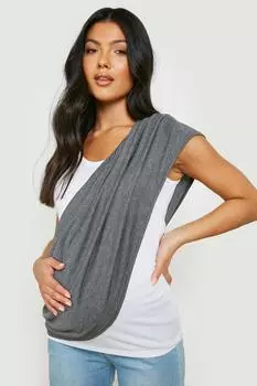 Шаль для беременных и кормящих мам boohoo, серый