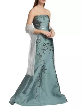 Шаль из тюля Come с запахом Rene Ruiz Collection, серебряный