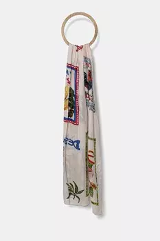 Шаль Paradise Rectangle Desigual, бежевый