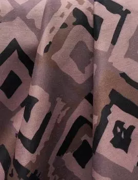 Шаль с абстрактным узором Темно-норковая Kayra