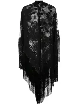 Шаль с бахромой DOLCE & GABBANA, черный