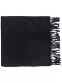 Шаль с бахромой N.Peal, черный