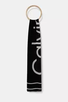 Шаль с добавлением кашемира Calvin Klein, черный
