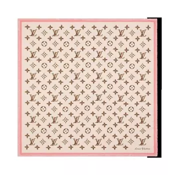Шаль с монограммными цветами Louis Vuitton, бежевый