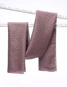 Шаль с монограммой и узором в виде кольца Коричневый Kayra