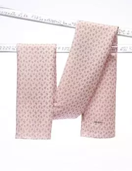 Шаль с монограммой и узором в виде кольца Светло-бежевый Kayra