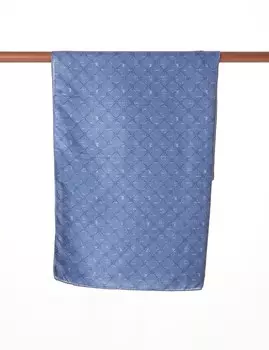 Шаль с монограммой индиго Kayra