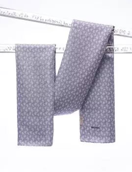 Шаль с монограммой с узором в виде кольца Светло-серый Kayra