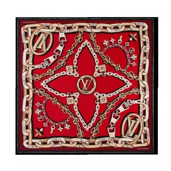 Шаль, украшенная драгоценными камнями Louis Vuitton, красный