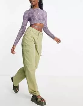 Шалфейные брюки-карго оверсайз ASOS
