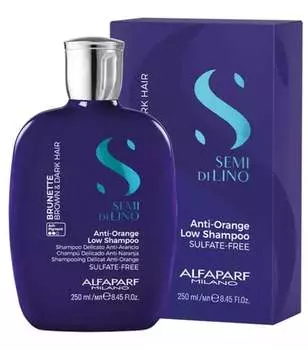 Шампунь, 250 мл Alfaparf, Semi Di Lino Brunette Anti-Orange Low Shampoo
