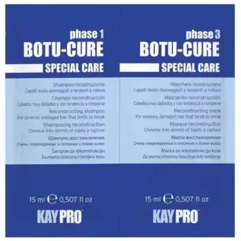 Шампунь Botu Cure для очень поврежденных волос 2x15 мл Kaypro