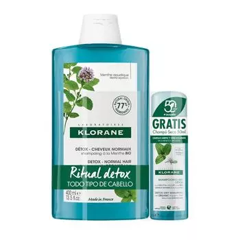 Шампунь Champ Anti Polucin Menta Acutica Klorane, 400 ml + Champ seco 50 ml