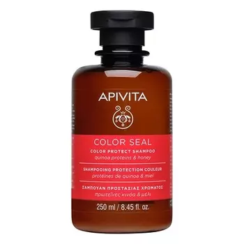 Шампунь Color Protect 8,45 жидких унций. Натуральный шампунь с подсолнечником и медом придает блеск и яркость цвета., Apivita