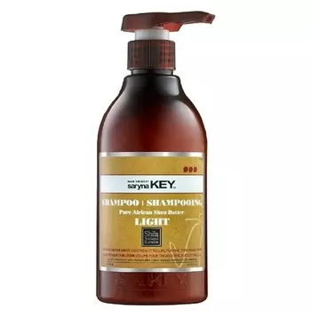Шампунь Damage Repair Light 500 мл (16,9 унций) с чистым африканским маслом ши для сухих, вьющихся и поврежденных волос Saryna Key
