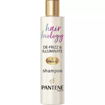 Шампунь De-Frizz & Illuminate для вьющихся, сухих и окрашенных волос с гиалуроновой кислотой, омега-9 и смесью Pro-V, 250 мл, Pantene