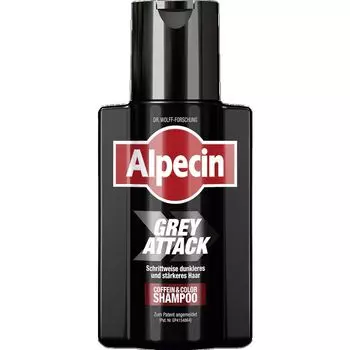 Шампунь для цвета и кофеина Grey Attack Alpecin, 200 ml