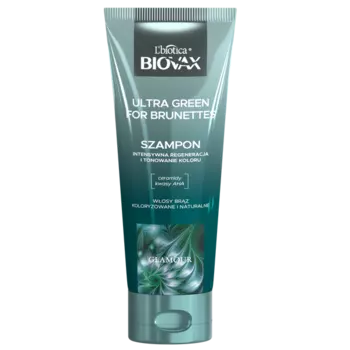 Шампунь для каштановых волос, 200 мл L'Biotica Biovax Glamour ultra green for brunettes