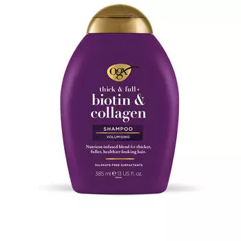 Шампунь для объема Ogx, Champ, Sin Sulfatos Ni Parabenos, Con Biotina Y Colgeno, Para Pelo Fino Ogx, 385 мл