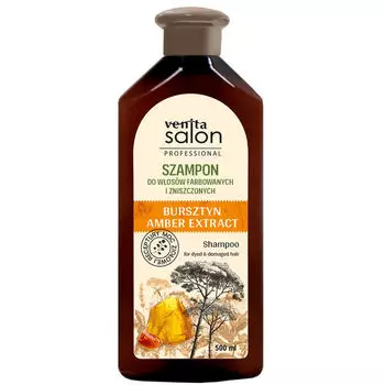 Шампунь для поврежденных и окрашенных волос с экстрактом янтаря, 500 мл Venita Salon