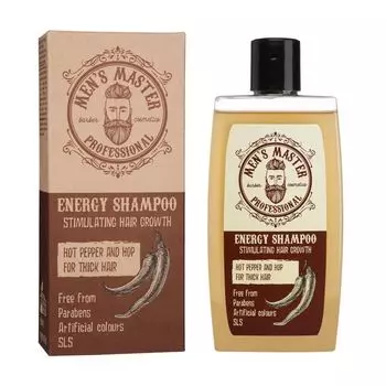 Шампунь для волос для мужчин Energy с острым перцем и хмелем Men's Master, 260 мл