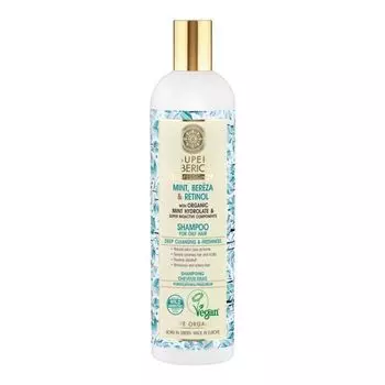 Шампунь для волос Super Siberica Professional с мятой, берриозой и ретинолом Natura Siberica, 400 мл