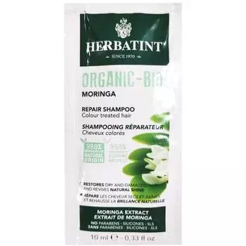 Шампунь для восстановления волос, увлажняющий, 10мл Herbatint Organic Bio Moringa
