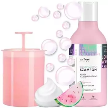 Шампунь для высокопористых волос АРБУЗ 400мл + ПЕНКА So!Flow