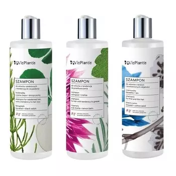 Шампунь для жирных, слабых, густых волос против выпадения 400мл, Vis Plantis