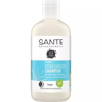 Шампунь Extra Sensitive, органическое алоэ вера и бисаболол, 250 мл, Sante Naturkosmetik