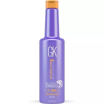 Шампунь Global Keratin Silver Bombshell Purple, 280 мл, 9,5 жидких унций, для светлых, платиново-пепельно-серебристых и седых волос, Gk Hair