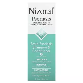 Шампунь и кондиционер от псориаза кожи головы, с маслом чайного дерева, 11 жидких унций (325 мл) Nizoral