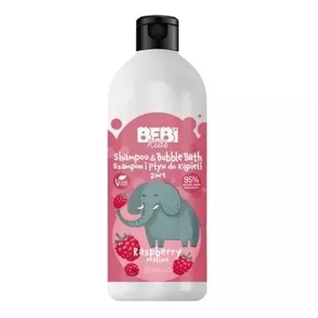 Шампунь и лосьон для ванны Bebi 2в1 с малиной 500 мл — длительный срок службы! Barwa